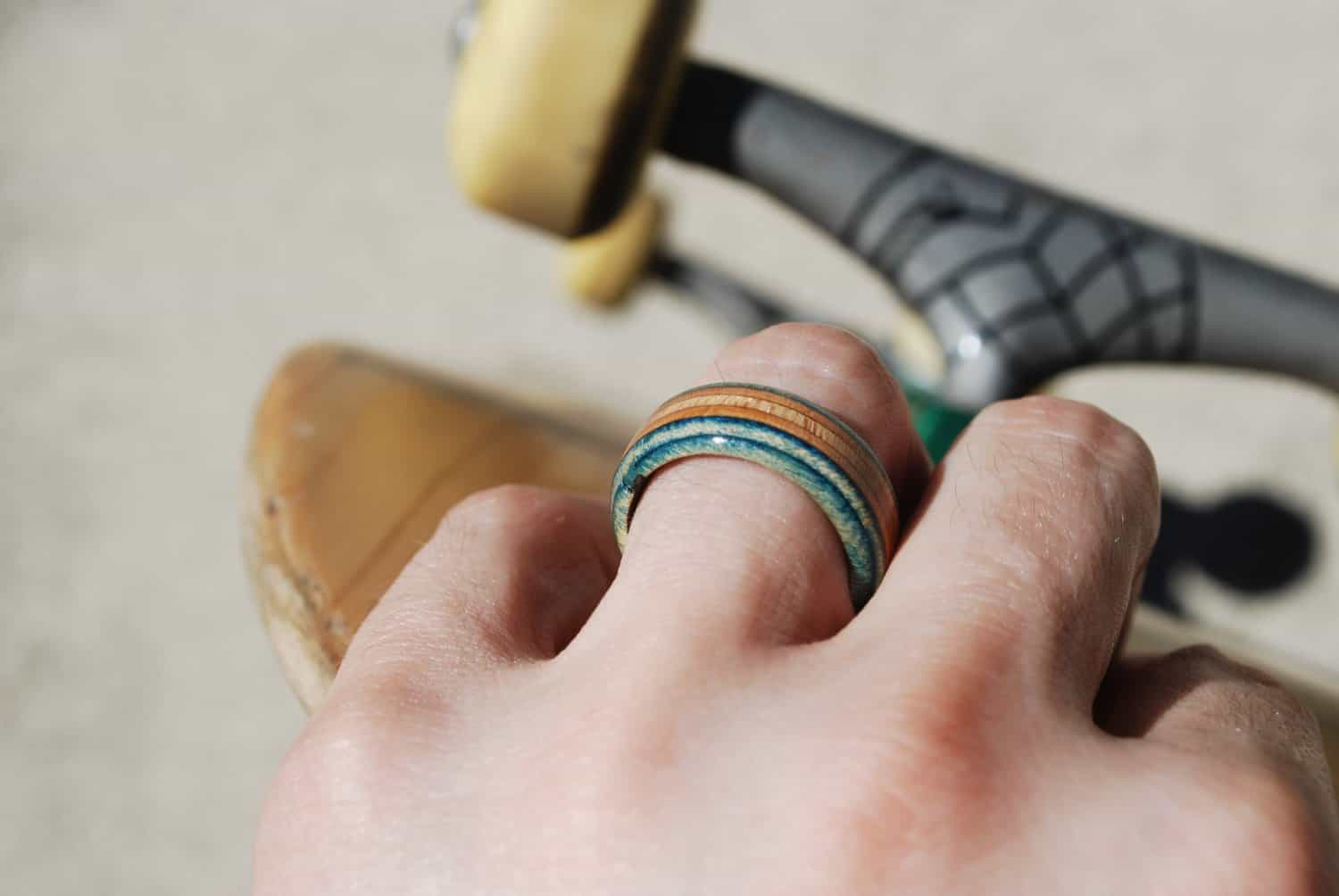 recycled skateboard ring